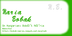 maria bobak business card